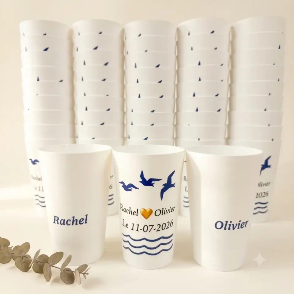 Écocups de mariage personnalisés