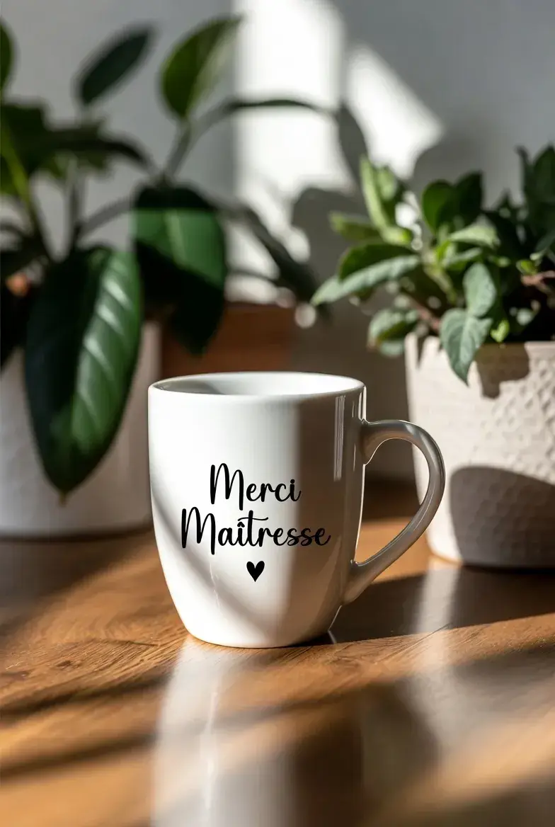 Mug blanc « Merci Maîtresse »